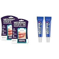 Mederma Discreet Cold Sore Healing Patch - Twin Pack to Protect and Conceal Cold & Abreva 10 Percent Docosanol Cold Sore Treatment, Treats Your Fever Blister in 2.5 Days