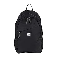 ZZOK-02 Backpack, Lightweight, Water Repellent, Large Capacity, Women's, Men's, Backpack, Camping, Mesh Back, Chest Belt, Bag, Round Backpack, Black