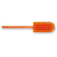 SPARTA Large Water Bottle Brush Ideal for Wide-Mouth Jars, Bottles and Tumblers, Dishwashing Tool with Handle for Home and Commercial Kitchens, Plastic, 16 Inches, Orange