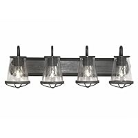 Designers Fountain 87004-WI 30in Darby 4-Light Bathroom Vanity Light Fixture, Weathered Iron