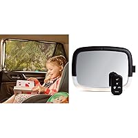 Munchkin® Brica® Magnetic Stretch to Fit™ Sun Shade and 360 Pivot Night Light™ Baby in-Sight® Wide-Angle Adjustable Car Mirror