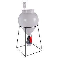 FF3G 3 Gallon Conical Fermenter - Perfect 3 gallon fermenter or a small batch 1 gallon fermenter. (Stand and all hardware included)