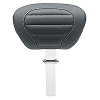 MUSTANG 0822-0493 79012GM Deluxe Touring Removable Driver Backrest - Black W/Gun Metal Stitching