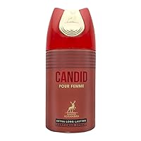 ALHAMBRA CANDID DEODORANT BODY SPRAY - 250ML | EXTRA LONG LASTING PERFUMED SPRAY | LUXURY FRAGRANCE SCENT | PREMIUM IMPORTED FRAGRANCE SCENT FOR MEN AND WOMEN (Pack of 1)