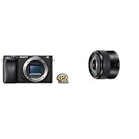 Sony Alpha a6400 Mirrorless Camera + Sony SEL35F18 35mm f/1.8 Prime Lens Bundle