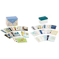 Hallmark Pack of 24 Handmade Assorted Boxed Greeting Cards, Herringbone Pattern—Birthday, Baby Shower, Wedding & All Occasion Greeting Cards Assortment—48 Cards and Envelopes with Organizer Box