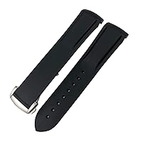 Rubber Silicone Watchband 19mm 20mm 21mm 22mm for Seiko SKX Waterproof Sport Watch Strap (Color : Preto, Size : 19mm)