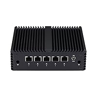 Qotom 5 Gigabit Ethernet LAN Q750G5 with Intel Celeron J4125 2GHz 4G RAM 32G Msata,2.5G LAN opnsense Mini Router