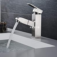 Modern Faucet Traditional Kitchen Sink Faucet 360 °Faucet Household Faucet Retro Faucet All Copper Pull-Out Faucet Cold wash Basin wash Basin Single Hole Basin Faucet wash Head Telescopic
