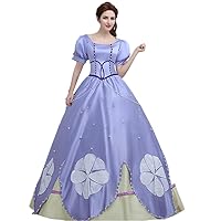 Anime Sofia The First Sophia Violet Evening Dress For Women Costumes