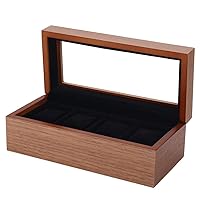 Wood Watch Storage Box Collection Jewelry Box with Display (4 grid)