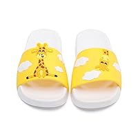 MEMON Toddler Little Kids Dinosaur Beach/Pool/Shower Slides/Anti-Skid Home Bath Slippers/Cute Summer Outdoor Shoes for Girls and Boys