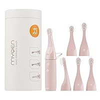 Kids Electric Toothbrush, Small Size with Timer, Music, Light, Soft Dupont Heads, Rechargeable Gentle Power & Easy Grip Handle (Ages 3-6, Pink)