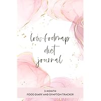 Low-FODMAP Diet Journal: 3-Month Food Diary and Symptom Tracker in 6”x9” size | Pink Marble