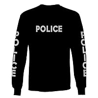 VICES AND VIRTUES Police Officer Costume Support Blue Lives Long Sleeve Men's