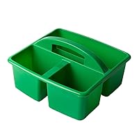 FEYLIE Portable 3 Compartments Storage Caddy with Carrying Handle Plastic Divided Basket Bin Box Multiuse Arts Crafts Caddies