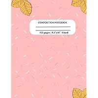 Composition Notebook: Decorated Pink Matte Cover for Teen Boys Girls School and Office work | Ruled lined journal | Perfect gift idea