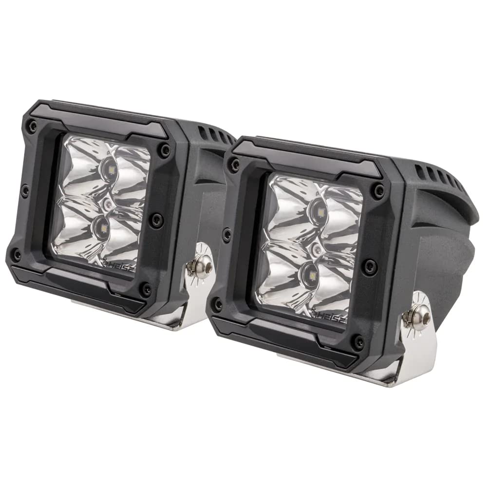 Heise - 3 Inch 4 LED Cube Light - Spot Beam - 2 Pack with Harness (HE-HCL2S2PK)