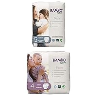 Bambo Nature Premium Eco-Friendly Training Pants, Size 5, 20 Count and Baby Diapers, Size 4, 27 Count