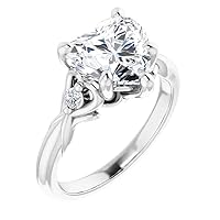 Heart Shape Ring, Engagement Ring Heart Cut 3.00CT, VVS1 Clarity, Colorless Moissanite Ring, 925 Sterling Silver, Wedding Ring, Perfact for Gift Or As You Want