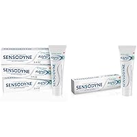 Sensodyne Rapid Relief Sensitive Toothpaste, Extra Fresh - 3.4 Ounces (Pack of 3) & Rapid Relief Sensitive Toothpaste, Cavity Prevention and Sensitive Teeth Treatment - 3.4 Ounces