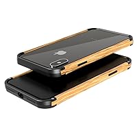 Wood & Aluminum iPhone X/Xs Case by VESEL Design (Space Black & Oak)