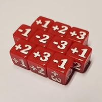 10x Red Micro CCG Stats and Damage Modifier Dice Compatible with Disney Lorcana and Magic: The Gathering (10mm)