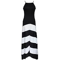 US Women's Slim Stripe Party Beach Maxi Long Dress Size Small