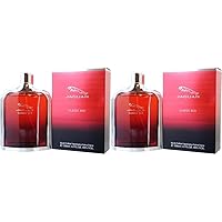 Jaguar Classic Red Eau De Toilette Spray for Men, 3.4 Ounce (Pack of 2)