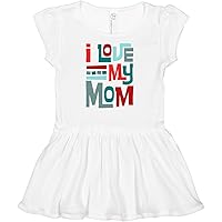 inktastic I Love My Mom- Retro Red and Blue Infant Dress