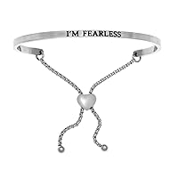 Intuitions Stainless Steel im Fearless Adjustable Friendship Bracelet