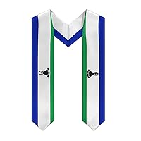 Graduation Shawl Stole Scarf Vintage Sao Tome and Principe Flag Sash Wrap 72 inches Length V-shade for Women Men