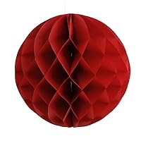 Homeford Round Paper Honeycomb Ball, 11-1/4-Inch (Red)