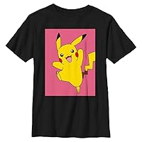Pokemon Kids Pkmn Pika Leap Boys Short Sleeve Tee Shirt