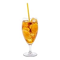Restaurantware Cascata 16 Ounce Iced Tea Glasses Set Of 12 Tempered Clear Drinking Glasses - Chip-Resistant Fine-Blown Glass Tea Glasses Dishwasher-Safe Drinking Glasses For Water Or Iced Tea