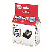 Genuine Canon CLI-281 BK, C, M, Y Ink Value Pack