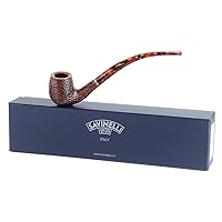 Clark’s Favorite - Italian Crafted Briar Tobacco Pipe, Hand Crafted Wooden Pipe, Billiard Style Long Pipe, Gentleman's Pipe, Rusticated Finish