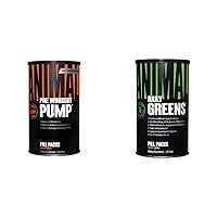 Animal Pump Preworkout Greens Greens, Probiotics and Digestion Supplement 30 Count Bundle