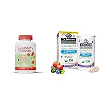 SmartyPants Kids Multivitamin Gummies and Fiber Supplement: Omega 3 Fish Oil (EPA/DHA) & Garden of Life Dr. Formulated Probiotics Organic Kids+ Plus Vitamin C & D - Berry Cherry - Gluten