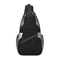 Black hat dark side hacker Cross Chest Bag Diagonally Crossbody Shoulder Bag Travel Backpack Sling Bag for Women Men