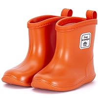 Toddler Rain Boots Baby Rain Boots Short rain boots for toddler Easy-on Lightweight and Waterproof