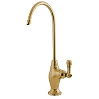 Kingston Brass Gourmetier KS3192AL Restoration Single Handle Water Filtration Faucet, Polished Brass, 10.81 x 4.63 x 1.75