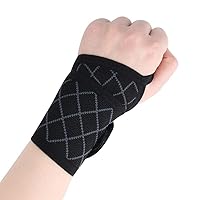 Compression Recovery Wrist Brace, Profession Wrist Support Brace Adjustable Wrist Strap Wrist Wraps for Carpal Tunnel Arthritis, Tendonitis, Pain Relief, Injury Recovery, Sports Protecting, 1 Pack