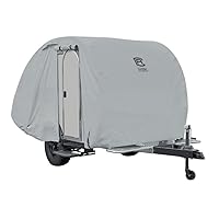 Classic Accessories Over Drive PermaPRO Teardrop Trailer Cover, Fits 10' - 12'L x 6'W, RV Cover, Camper Cover, Travel Trailer Cover