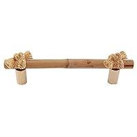 Vicenza Designs K1127 Palmaria Bamboo Knot Pull, 4-Inch, Polished Gold