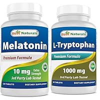 Best Naturals Melatonin 10mg & L-Tryptophan 1000 mg