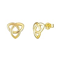 9ct gold Celtic trinity knot stud earrings