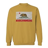 VICES AND VIRTUES California Republic Bear Cali Retro Vintage men's Crewneck Sweatshirt