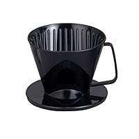 Fino Pour-Over Coffee Brewing Filter Cone, Number 1-Size, Black, Brews 1 to 2-Servings