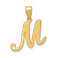 14 kt Yellow Gold Script Letter Initial Charm